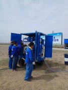 西寧中利騰暉雙級真空濾油車現(xiàn)場調試圖片